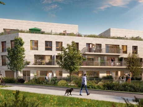 Crédit Agricole Immobilier pose la première pierre de Bellarea, un écrin de verdure   au cœur de l'écoquartier des Doux-Epis, à Cergy (95)
