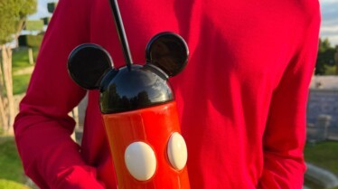 Gustaf Westman at Disneyland Paris with Mickey Tumbler.jpg