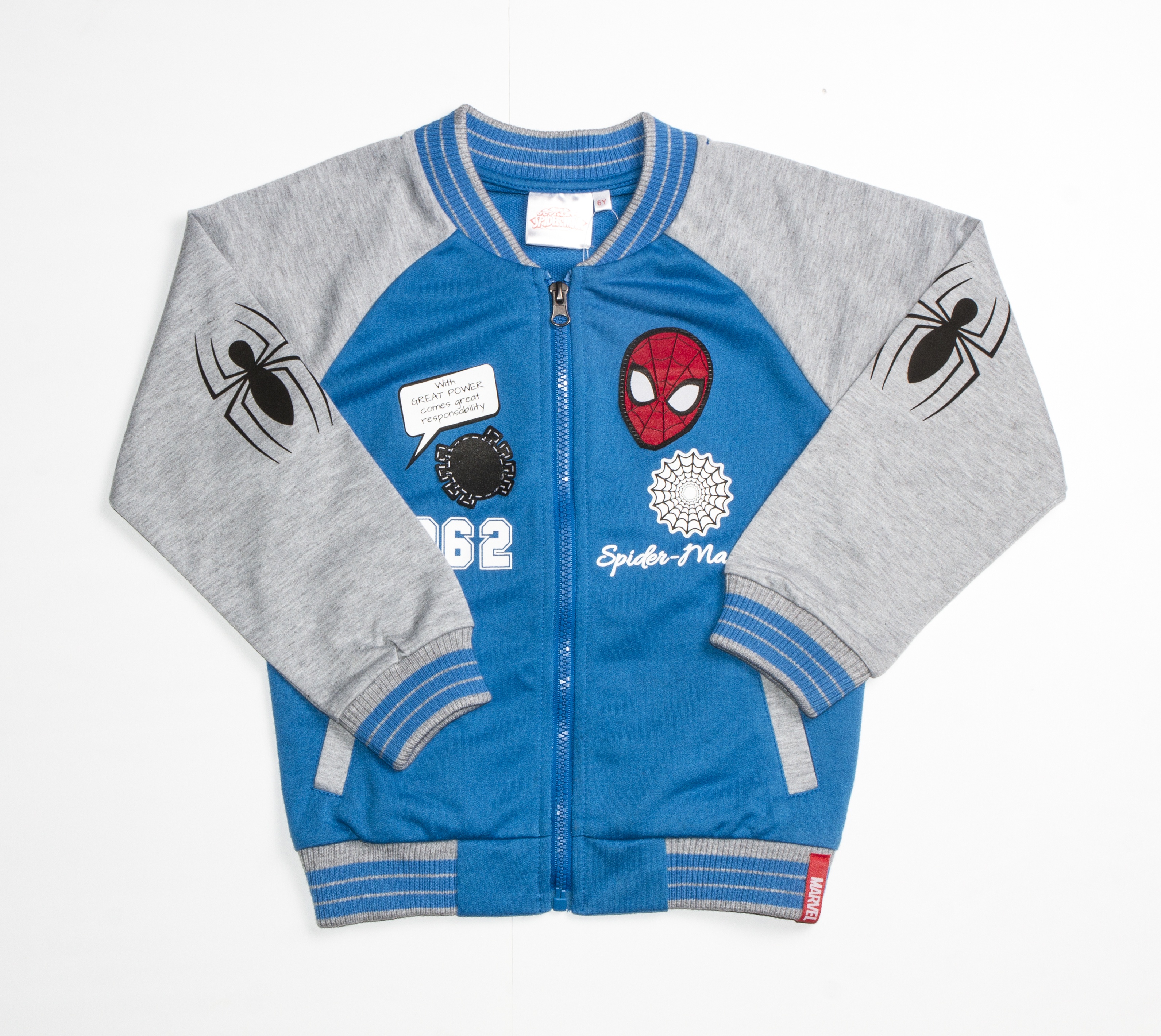 Teddy Spider-Man bleu clair Sun City.jpg