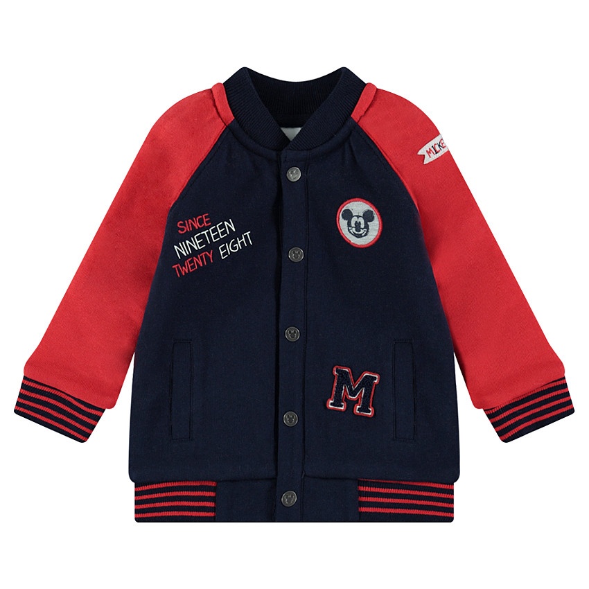 Orchestra - Veste bébé en molleton bicolore style teddy avec badges.jpg