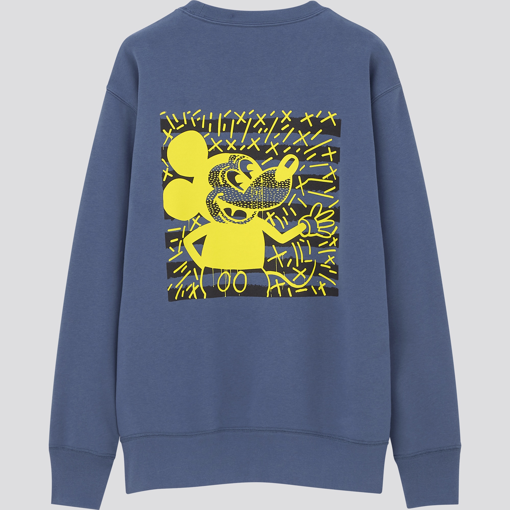 Uniqlo - Mickey x Keith Haring sweat bleu 2.jpg