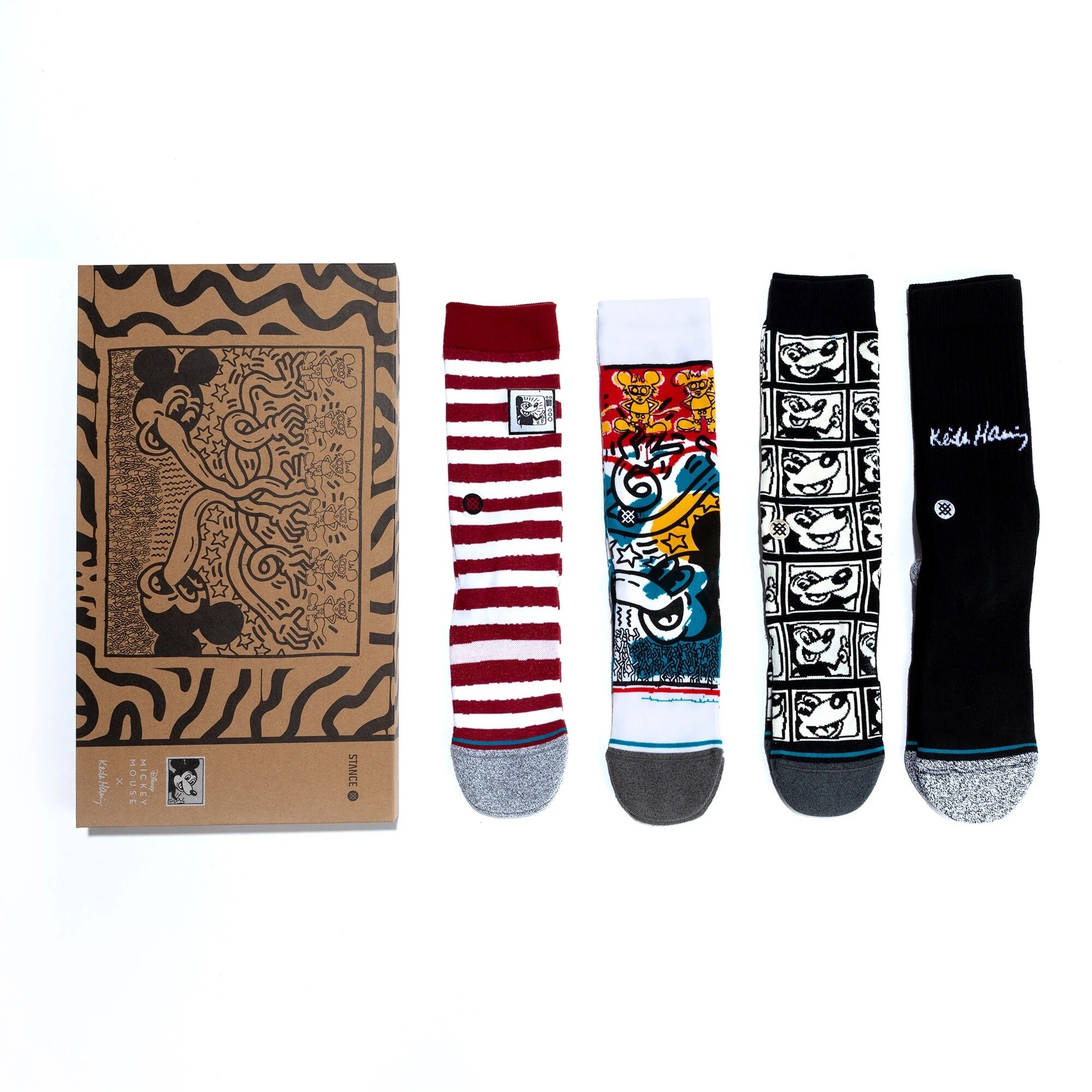 Stance - Mickey x Keith Haring t-pack chaussettes.jpg