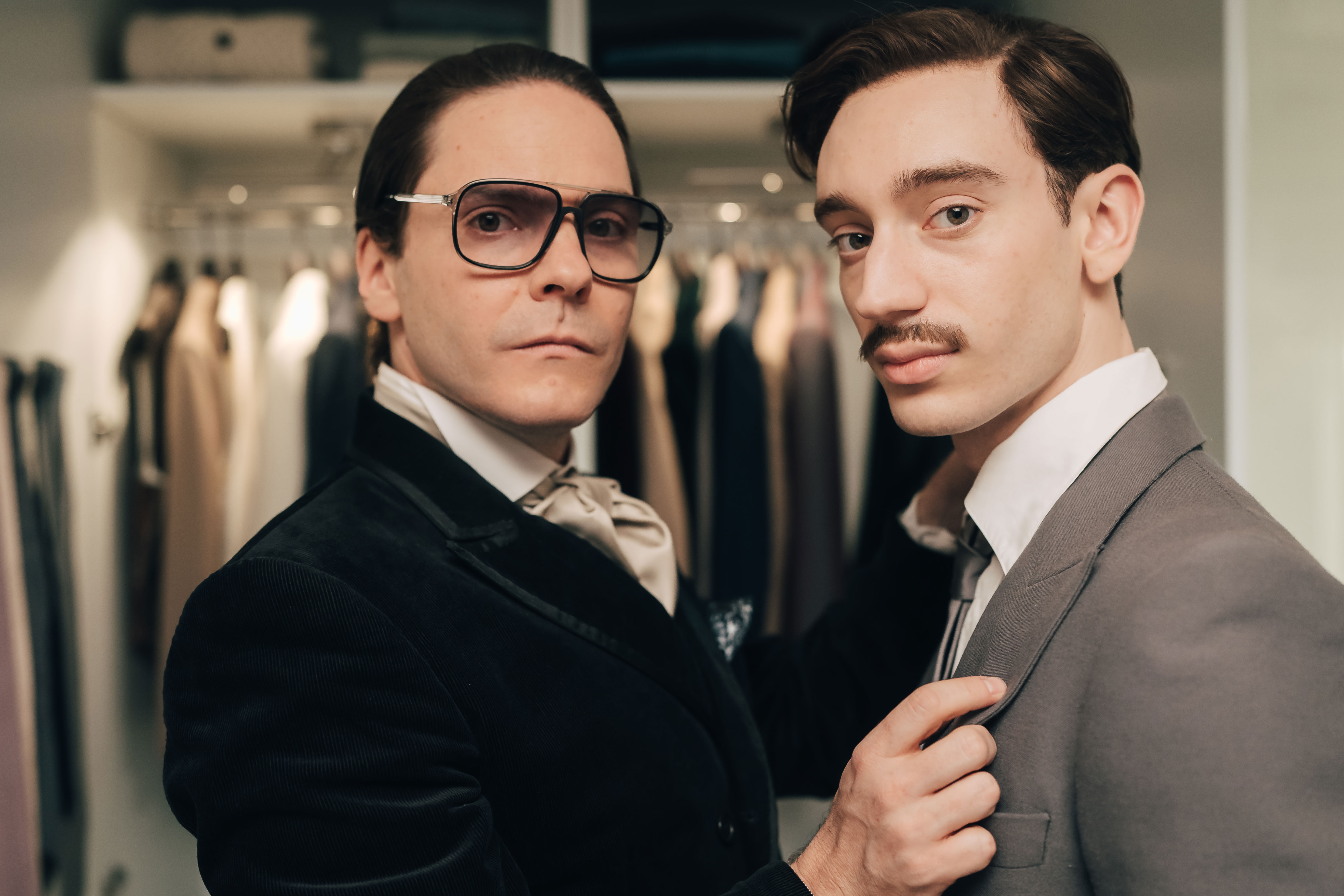 Disney+ - Becoming Karl Lagerfeld - Daniel Brühl & Théodore Pellerin (3).jpg