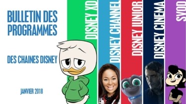 Chaînes Disney : Bulletin des programmes mensuel de Janvier