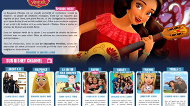 Bulletin de programmes Disney Channel semaine 3