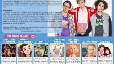 Bulletin des programmes Disney Channel semaine 26