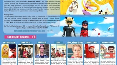 Bulletin des programmes Disney Channel semaine 27
