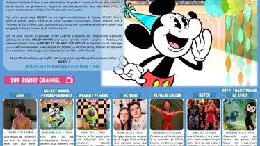 Bulletin des programmes Disney Channel semaine 47