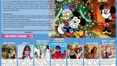 Chaînes Disney : Bulletin des programmes semaine 52