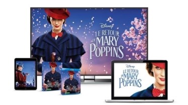 Le retour de Mary Poppins en achat digital le 18 avril, en Blu-ray, DVD et vidéo à la demande le 26 avril !
