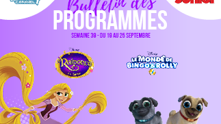Chaînes Disney : Bulletin des programmes semaine 39