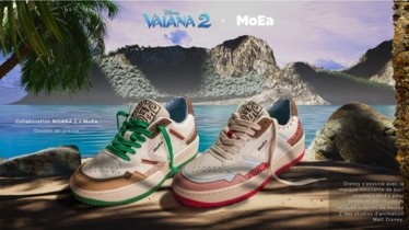 Pour célébrer la sortie de Vaiana 2 - au cinéma  le 27 novembre - MoEa et Disney se sont  associés pour créer des sneakers innovantes  fabriquées à partir de plantes et de fruits