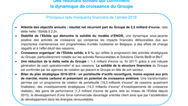 Résultats annuels ENGIE 2018 - Des résultats solides qui confirment la dynamique de croissance du Groupe.pdf