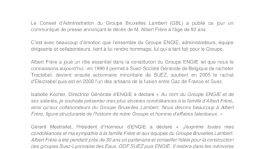 Décès Albert Frère