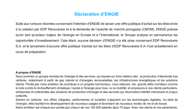 Déclaration d’ENGIE