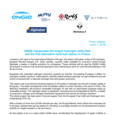 ENGIE inaugurates the largest hydrogen utility fleet and the first alternative multi-fuel station in France