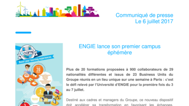ENGIE lance son premier campus éphémère
