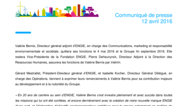 Communiqué de presse