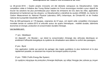 Le jury du Décarbonathon a désigné les innovations les plus prometteuses susceptibles de réduire les émissions de CO2