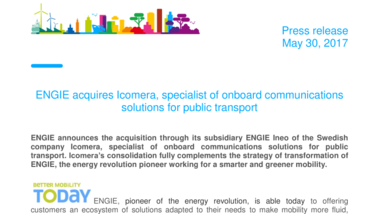 ENGIE acquires Icomera, specialist of onboard communications solutions for public transport