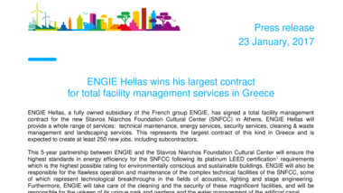 ENGIE Hellas wins his largest contract for total facility management services in Greece