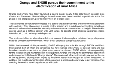 Orange and ENGIE pursue their commitment to the electrification of rural Africa