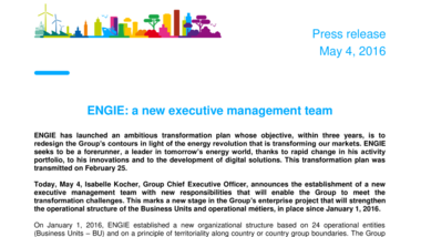 ENGIE : a new executive management team