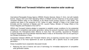 IRENA and Terrawatt Initiative seek massive solar scale-up