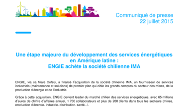 Une étape majeure du développement des services énergétiques en Amérique latine : ENGIE achète la société chilienne IMA.pdf