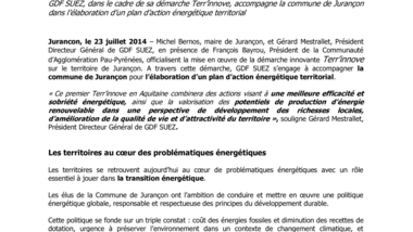 Signature du premier Terr’innove en région Aquitaine