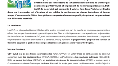 Les partenaires réunis à Dunkerque à l’occasion des Assises de l’Energie pour le lancement officiel du démonstrateur GRHYD