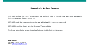 Kidnapping in Northern Cameroon