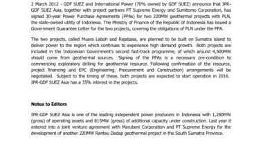 Power Purchase Agreements Signed for Two 220MW Geothermal Projects in Indonesia