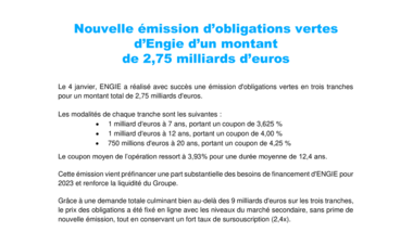 CP_ Emission obligations vertes_ 06-01-2023