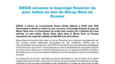 CP MORAY WEST BOUCLAGE FINANCIER