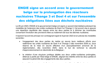 CP - Nucléaire Belgique