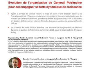 31.03.2026_CP_Evolution organisation Generali Patrimoine