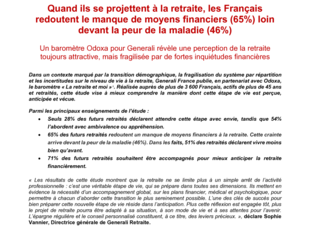 CP Baromètre Odoxa-Generali retraite