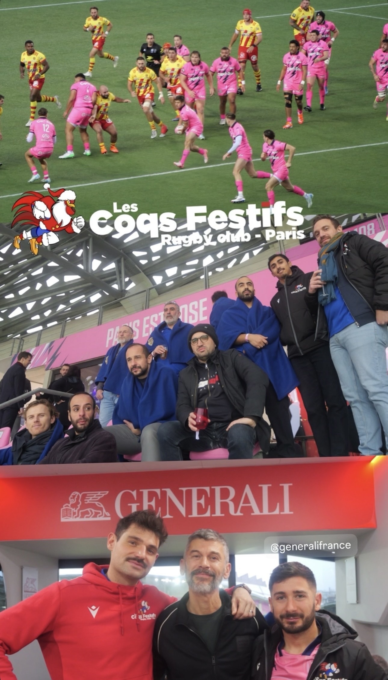 Les Coqs Festifs en loge Generali France
