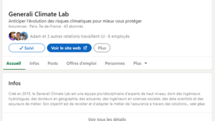 GENERALI CLIMATE LAB : UNE PAGE LINKEDIN UNIQUE POUR NOURRIR LA RÉFLEXION ET L’ACTION SUR LES RISQUES NATURELS LIÉS AU CHANGEMENT CLIMATIQUE