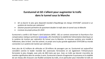 Eurotunnel et GE s'allient pour augmenter le trafic dans le tunnel sous la Manche