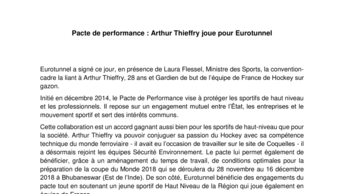pacte de performance : arthur thieffry joue pour Eurotunnel
