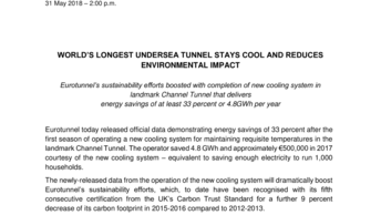 World’s longest undersea tunnel stays cool and reduces environmental impact