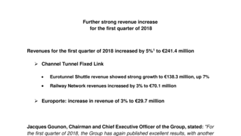 further strong revenue increase first quarter 2018