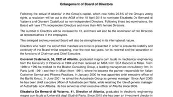 enlargement of Board of Directors