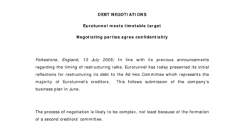 DEBT NEGOTIATIONS