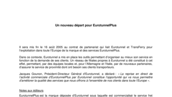 Un nouveau départ pour EurotunnelPlus