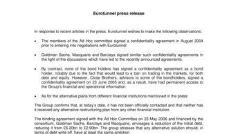 Eurotunnel press release