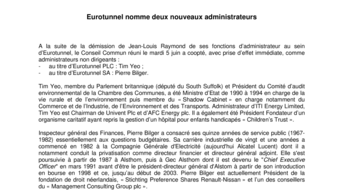 Eurotunnel nomme deux nouveaux administrateurs