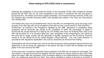 Share trading for EPLC/ESA Units to recommence